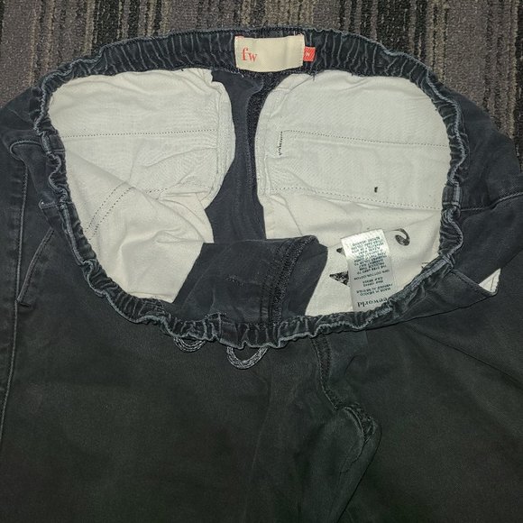 Freeworld Drawstring Cuffed Washed Black Chino Pants Size M - Picture 3 of 4